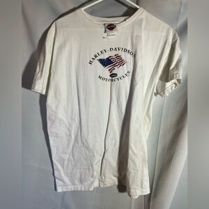 Harley-Davidson t-shirt - Fischer's H-D, Elgin, IL - 2X - white